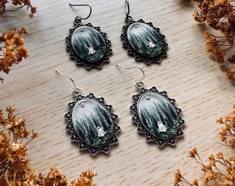 Vintage Ghost Polymer Clay Earrings: Hypoallergenic Witching Hour Jewelry