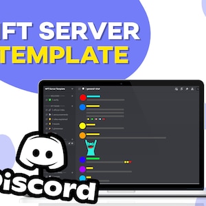 NFT Discord Server Template INSTANT DOWNLOAD - Organized, Aesthetic channels & emojis, fully customizable!