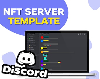 NFT Discord Server Template SOFORTIGER DOWNLOAD - Organisierte, ästhetische Kanäle & Emojis, vollständig anpassbar!