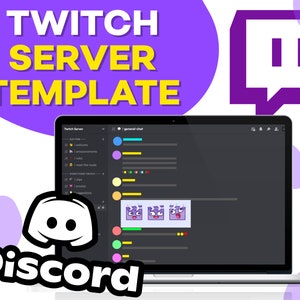 Twitch Streamer Discord Server Template INSTANT DOWNLOAD - Organized, Aesthetic channels & emojis, fully customizable!