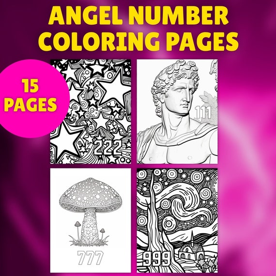 15 pagine da colorare con numeri angelici Pagine da colorare stampabili  Pagine da colorare rilassanti per adulti DOWNLOAD immediato -  Italia