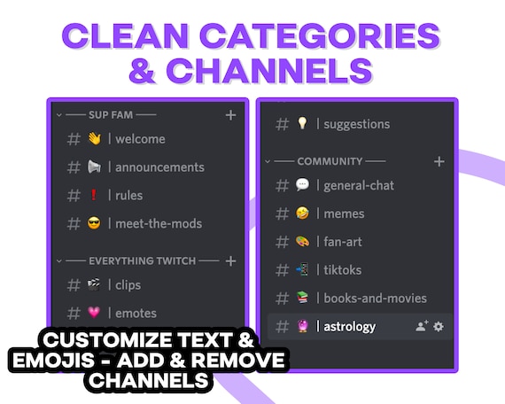 Twitch Streamer Discord Server Template INSTANT DOWNLOAD 