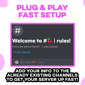 PINK Twitch Streamer Discord Server Template INSTANT DOWNLOAD ...