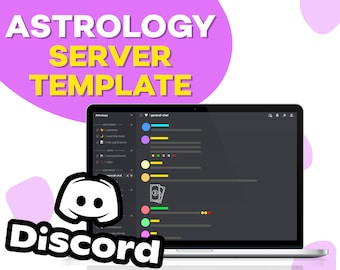 Astrologie und Tarot Discord Server Vorlage SOFORT DOWNLOAD - Organisierte, ästhetische Kanäle & Emojis, vollständig anpassbar!