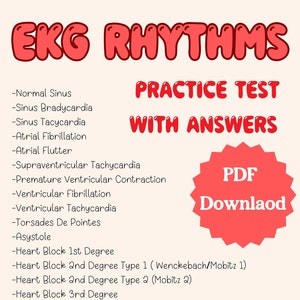 EKG Cheat Sheet: Rhythm Study Guide & Practice (PDF Download)