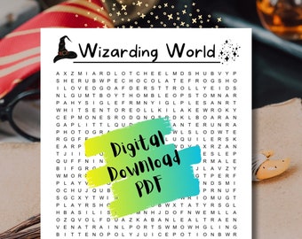 Wizarding World Word Search, Digital Download, PDF