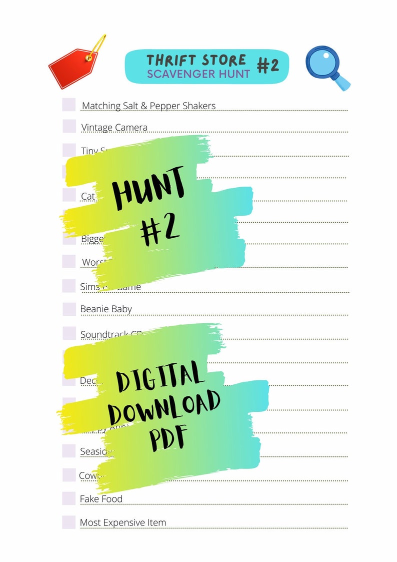 thrift-store-scavenger-hunt-2-printable-pdf-instant-etsy