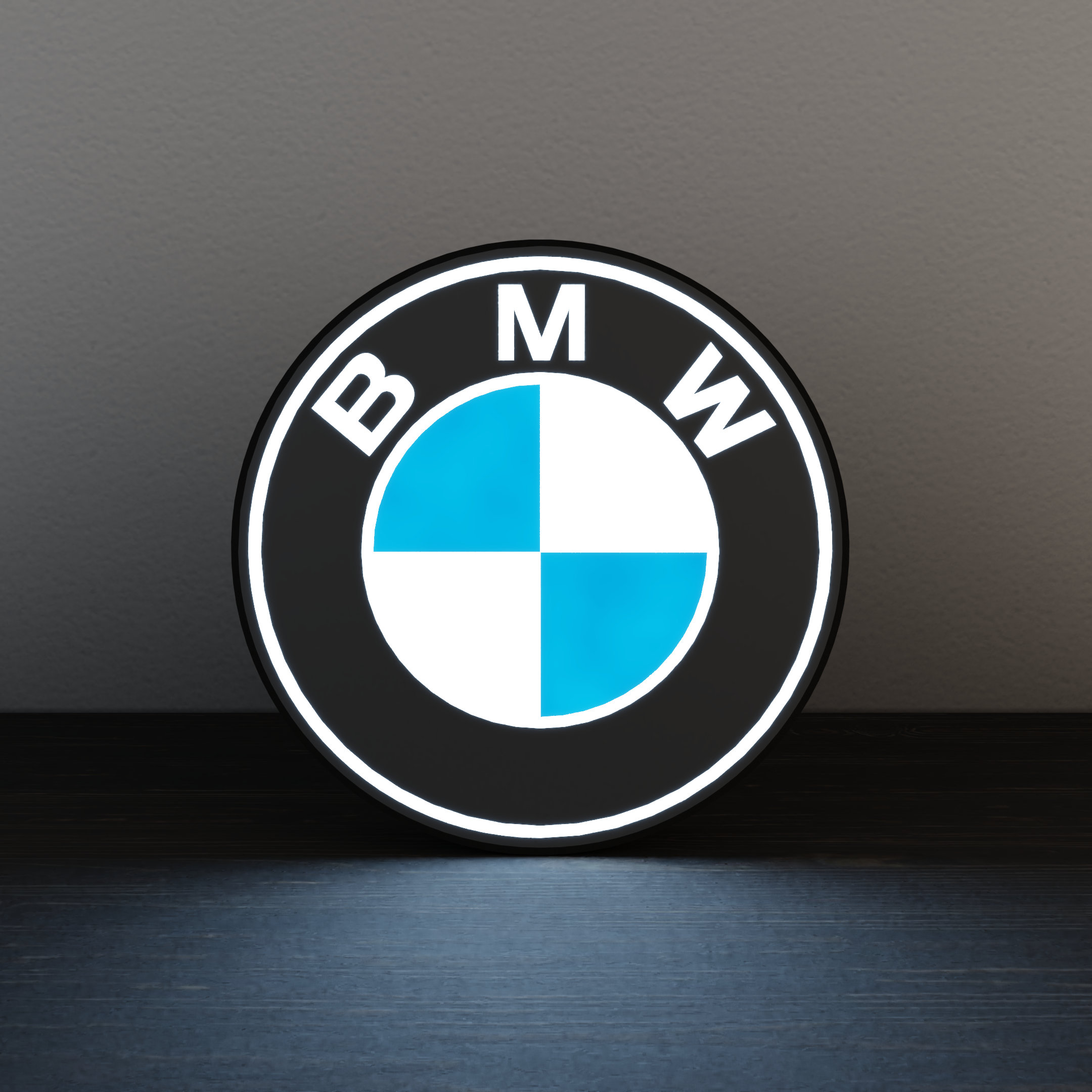 Lampe LED BMW Logo Lampe de nuit, fabriquée par imprimante 3D