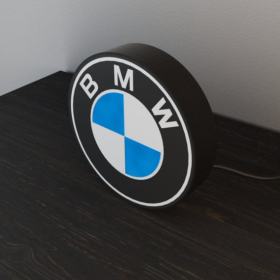 Lampe LED BMW Logo Lampe de nuit, fabriquée par imprimante 3D, dessus de  table ou montable au mur -  France