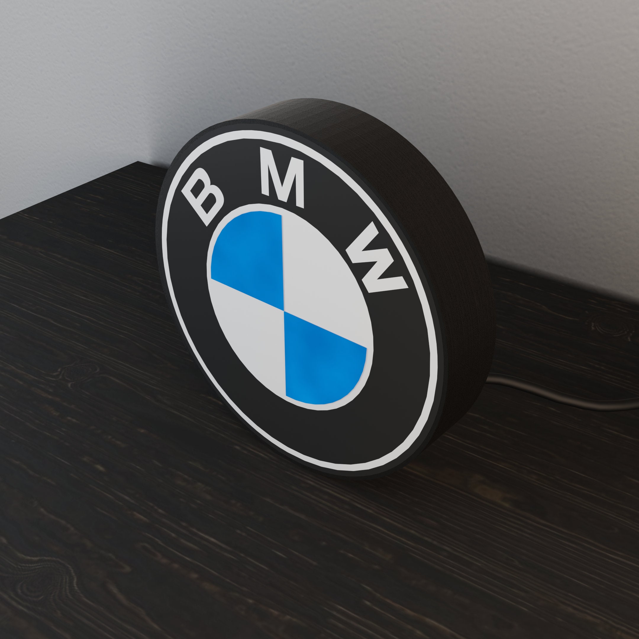 Lampe LED BMW Logo Lampe de nuit, fabriquée par imprimante 3D