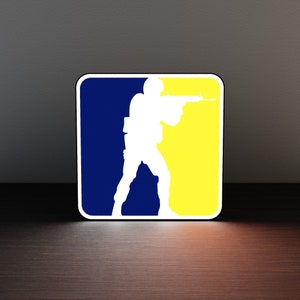 CS:GO LED Lamp - Night Lamp, Made by 3D Printer, Table Top or Wall Mountable