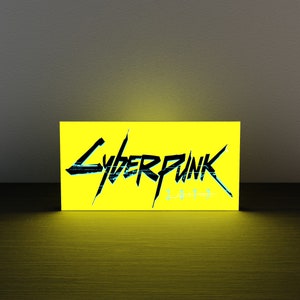 Cyberpunk LED Lamp - Night Lamp, Made by 3D Printer, Table Top or Wall Mountable