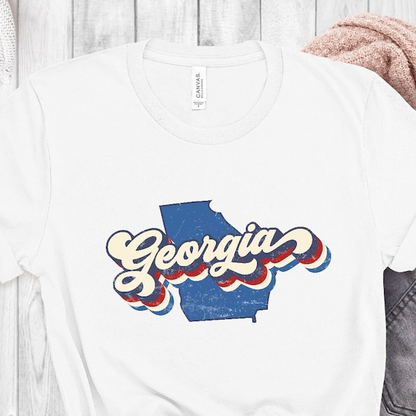 Vintage Georgia Shirt, Georgia Fan Shirt, Vintage T Shirt, Georgia Pride, College Student Gifts, State Shirts, Georgia State T-Shirt