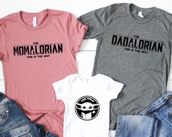 Star Wars Family Shirts - Mamalorian Dad, Mom & Kid Tees
