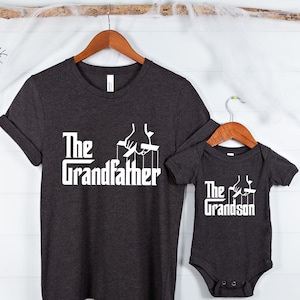 The Grandfather The Grandson MatchingT Shirt - Xmas Christmas Gift For Grandad Husband,  Mens Slogan Gangster Grand Dad Gifts Funny Fun Tee