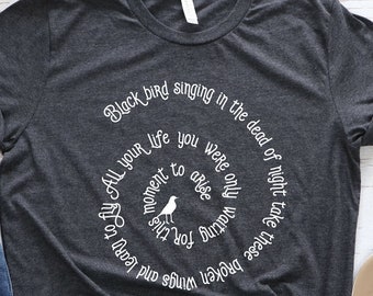 Blackbird Beatles Lyrics Shirt - Music Lover Gift