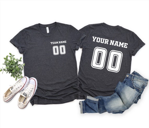 Custom Team Name and Number, Customized Football Shirt