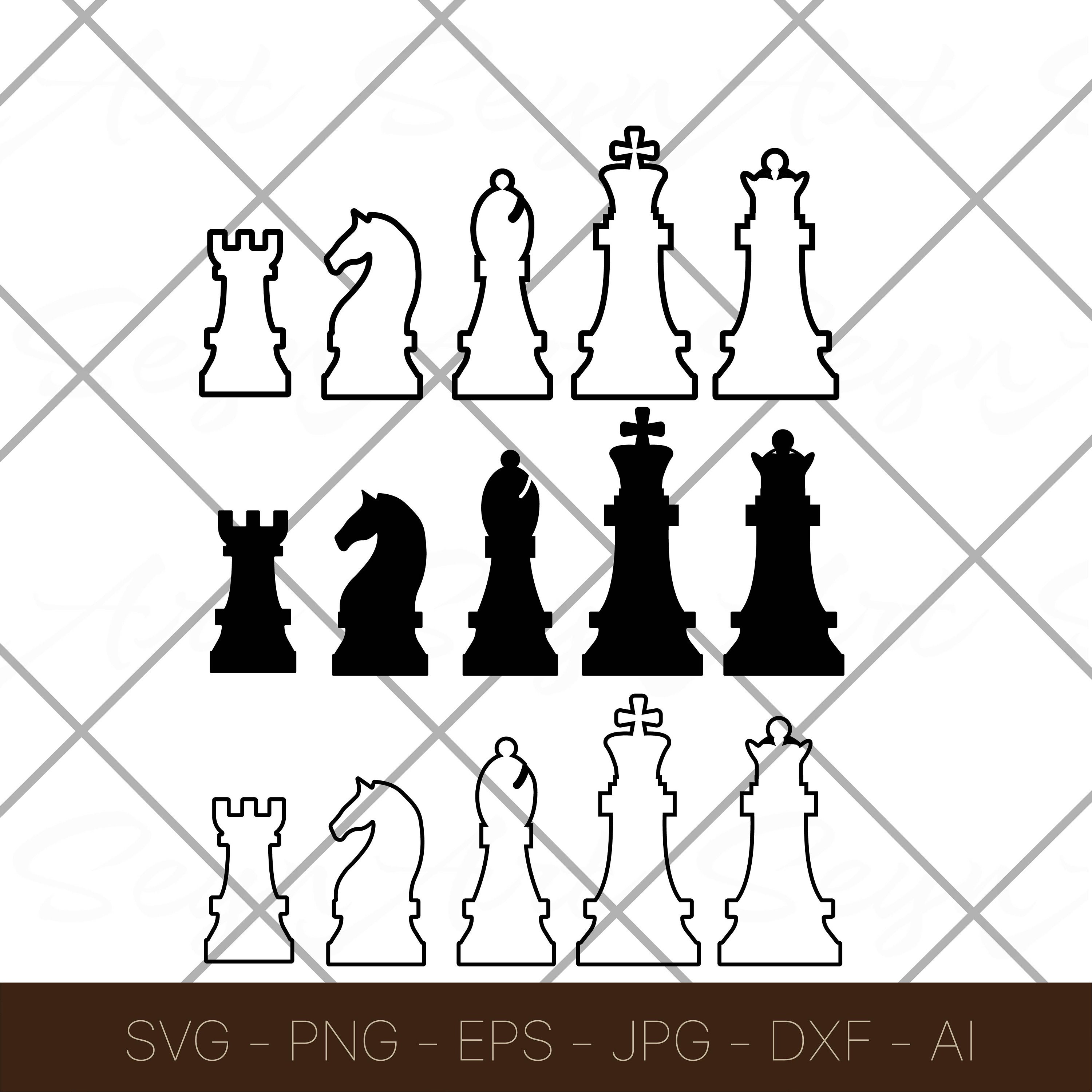 Chess Pieces Svg/Chess game/Jpg/Png/Ai/Basic chess (2360954)