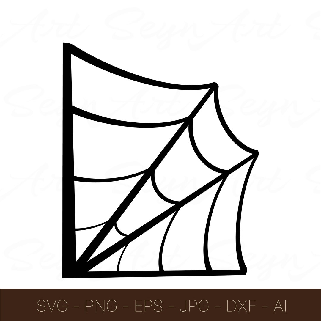 Corner Spiderweb Svg, Spider SVG ,spider Web SVG, Silhouette ,dxf