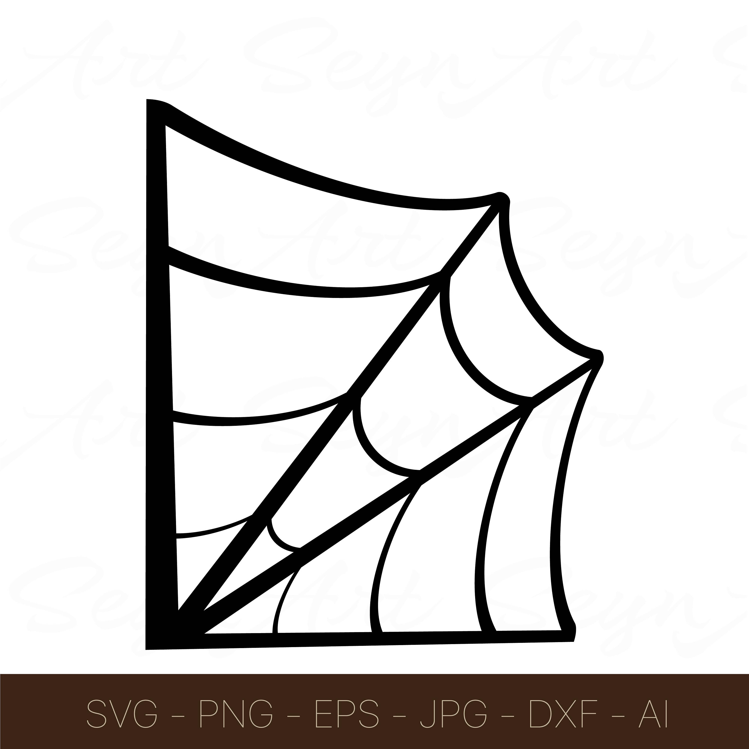 Corner Spiderweb Svg Spider SVG spider Web SVG Silhouette | Etsy