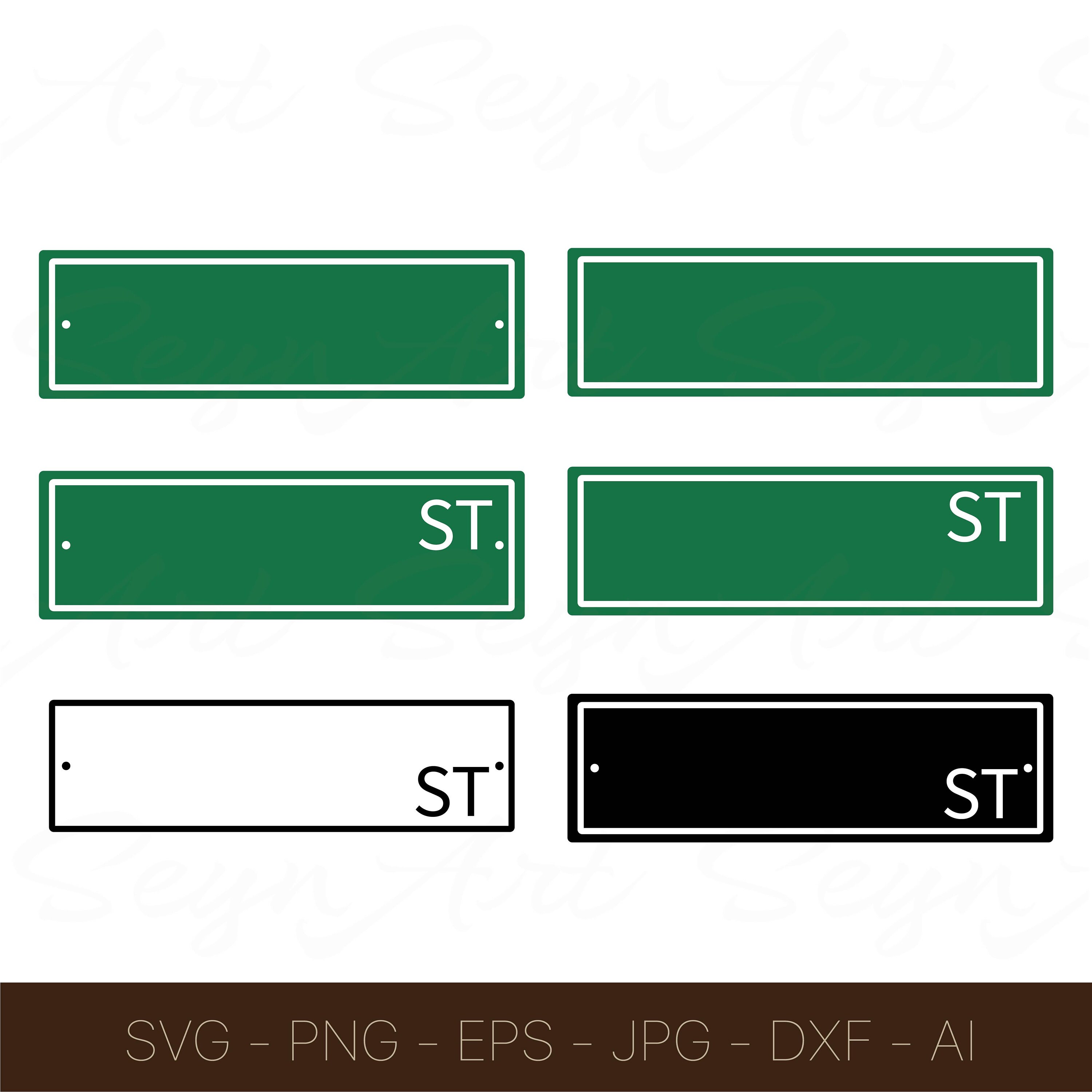 Blank Street Signs bundle svg Trafic signs Svg Green street Etsy España