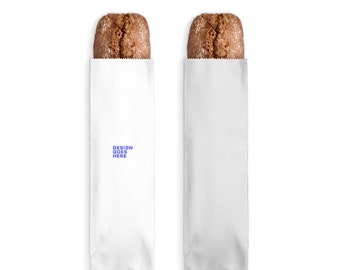 paper bag mockup with croissants, paper bag mockup, psd file