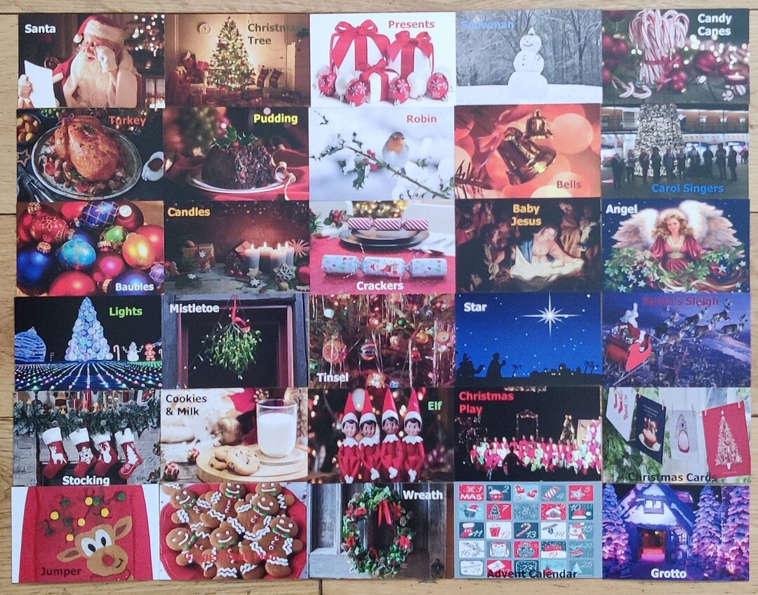 Memory Card Game Christmas for Kids & Adults 30 Sets / 60 Etsy