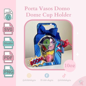 Porta Vasos Domo da 10 OZ/Portabicchieri a cupola 10 oz/SVG per macchina da taglio