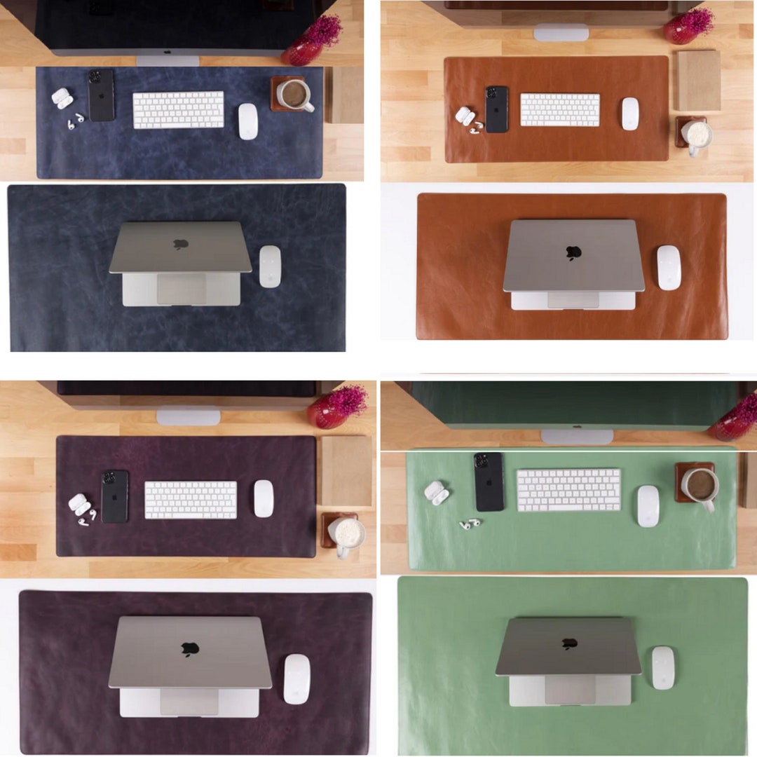 Leather Desk Mat Custom Desk Pad Extra Large Desk Mat Personalized