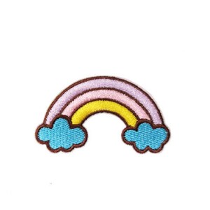 Rainbow Patch- Embroidered Patch- Iron on Patch- Rainbow Cloud- Clothing Accessories Craft