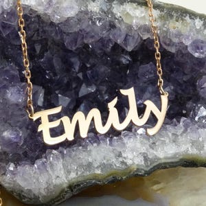 Gold Plated Silver Name Necklace: Personalized Custom Jewelry