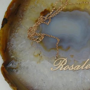 14k Solid gold name necklace - Personalized Name necklace - Gold name necklace - Personalized jewelry - Personalized Gift - Name Necklace