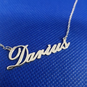 Dainty Name Necklace, Sterling Silver Name Necklace, Personalized Name Necklace, Valentine&#39;s Day Gift, Gift For Her, Custom Name Necklace