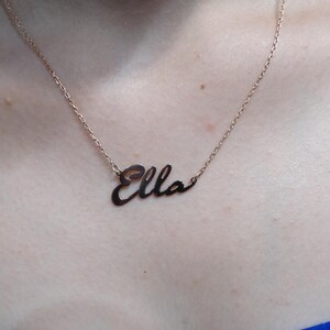 Personalised Jewellery, Gift for Her, Custom Name Necklace, Cursive Name Necklace, Silver Name Necklace, Necklace for Women, Bridesmaid Gift