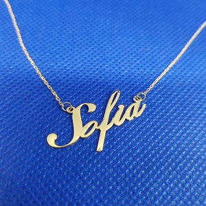 Gold Plated Sterling Silver Name Necklace: Personalized Jewelry