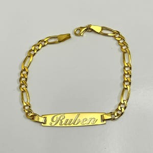 14K Gold Baby ID Bracelet, Baby Name Bracelet, Personalized Baby Gold Bracelet, Custom Baby Jewelry, Baby Boy Bracelet, Baby Girl Gift