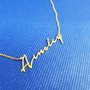 Gold Plated Sterling Silver Name Necklace: Personalized Jewelry Gift