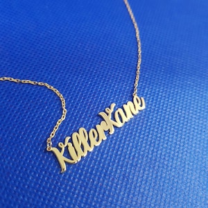 Gold Plated Silver Name Necklace: Personalized Jewelry Gift