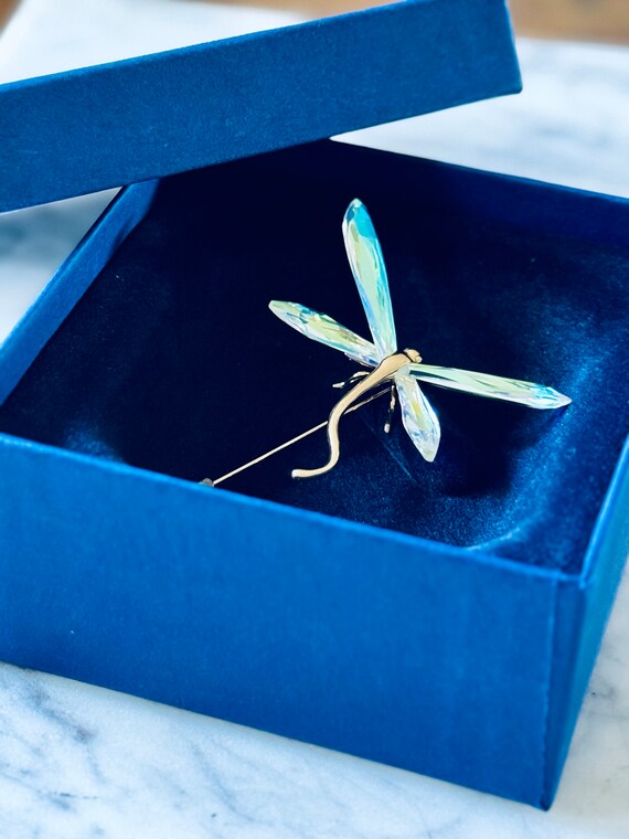 Retired Swarovski Crystal Dragonfly Stick Pin | R… - image 2