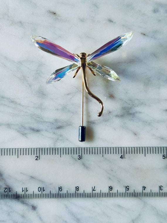 Retired Swarovski Crystal Dragonfly Stick Pin | R… - image 9