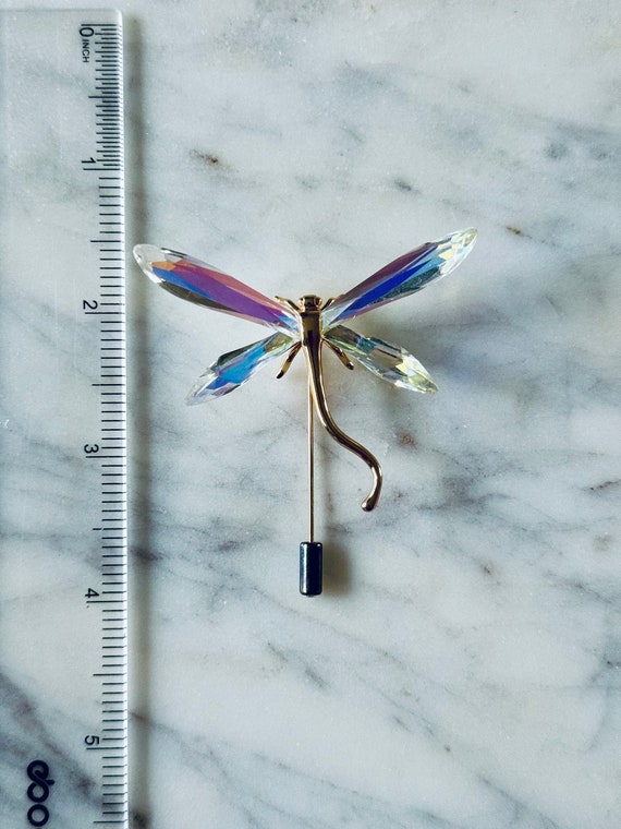 Retired Swarovski Crystal Dragonfly Stick Pin | R… - image 10