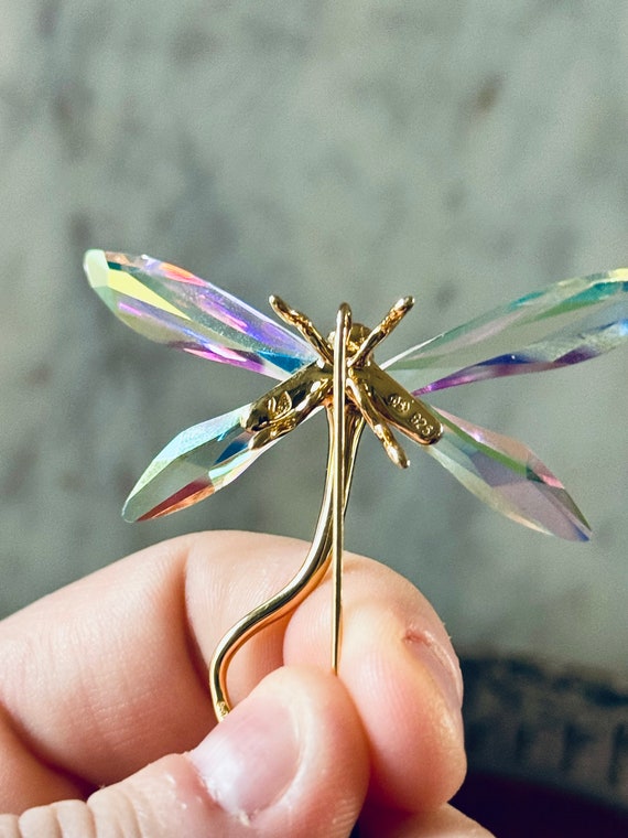 Retired Swarovski Crystal Dragonfly Stick Pin | R… - image 7