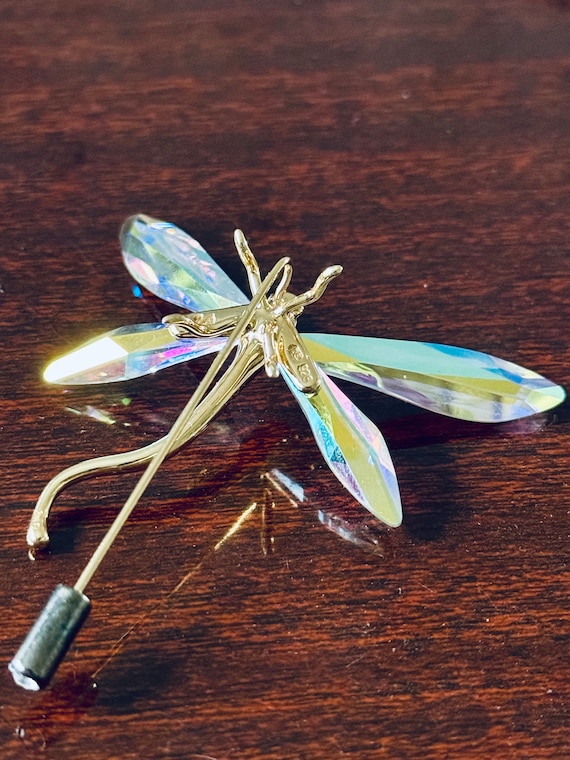 Retired Swarovski Crystal Dragonfly Stick Pin | R… - image 6