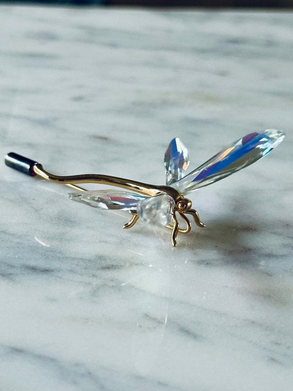 Retired Swarovski Crystal Dragonfly Stick Pin | R… - image 3