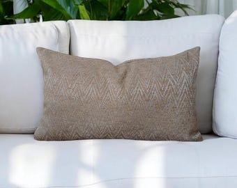 Camel Chevron Velvet Lumbar Pillow Cover,Home Decor,Modern Pillows,18x18,20x20,Living Room Decor