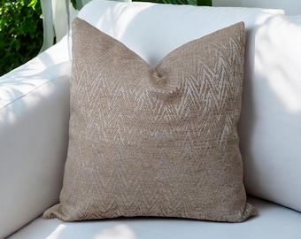 Funda de almohada de terciopelo Chevron de camello, decoración del hogar, regalo navideño, almohadas decorativas, funda de cojín, decoración de sala de estar