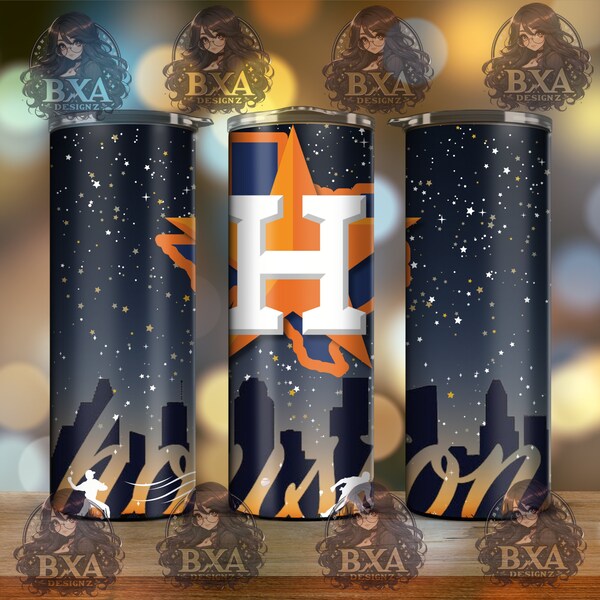 Astros PNG for Sublimation skinny tumbler