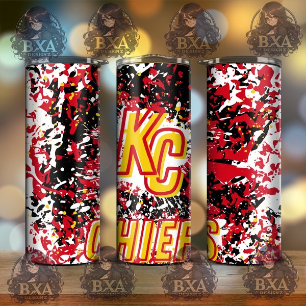 Kansas PNG sublimation for skinny tumbler Chiefs