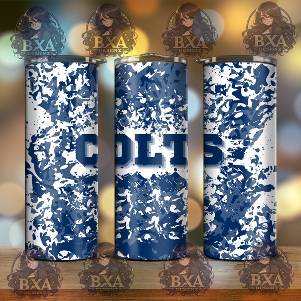 Colts png for sublimation skinny tumbler