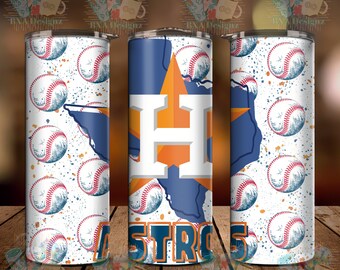 Astros Houston PNG for Sublimation Skinny 20oz Tumbler